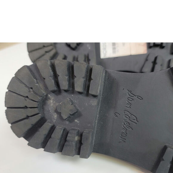 SAM EDELMAN LAURS PLATFORM LOAFERS IN BLACK PATENT LEATHER, SZ 6 - Picture 13 of 16